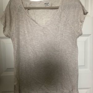 Madewell Beige striped tee